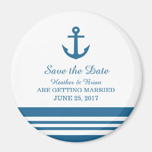 Aimant Ancre nautique Enregistrer l'aimant de date