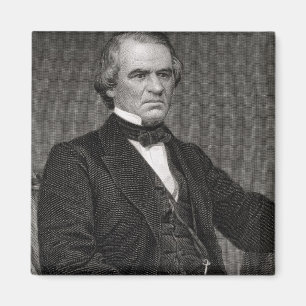 Aimant Andrew Johnson, gravé d'une photographie par Thom