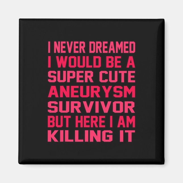 Aimant Aneurysme cérébral mignon Survivant Mois de sensib (Devant)