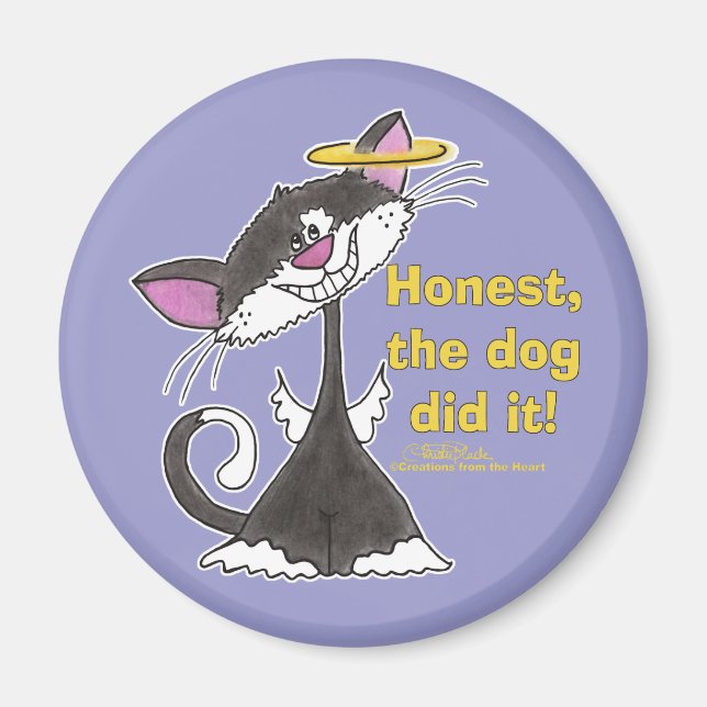 Aimant Ange de chat (Devant)