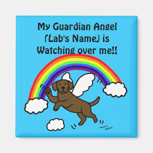 Aimant Ange du gardien du chocolat Labrador (Pont arc-en-