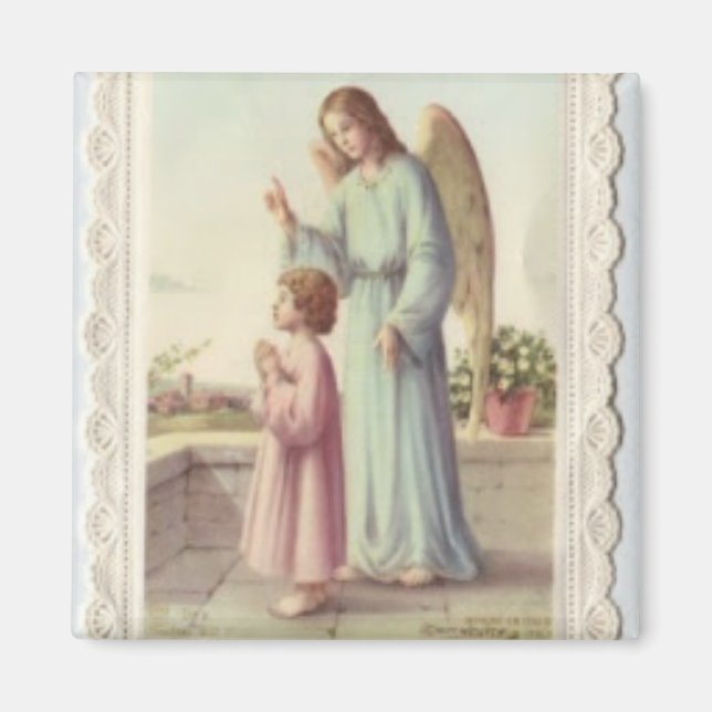 Aimant Ange gardien et enfant (Devant)