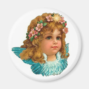 Aimant Ange victorien Vintage Floral Pâques