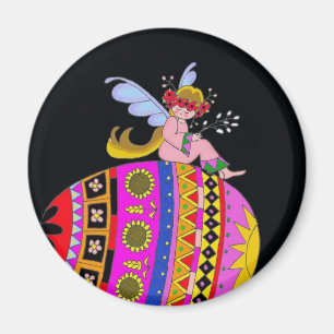 Aimant Angel et une Pysanka, art populaire ukrainien