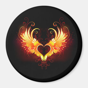 Aimant Angel Fire Heart with Wings