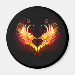Aimant Angel Fire Heart with Wings