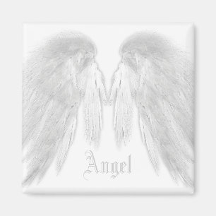 Aimant ANGEL WINGS White Nom personnalisé