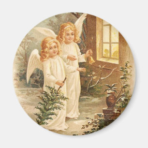 Aimant Anges de Noël Vintage