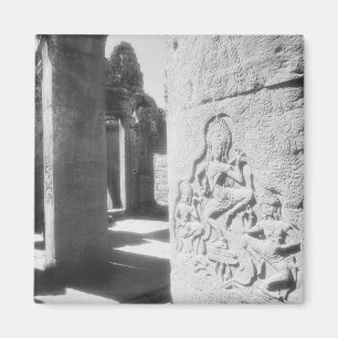 Aimant Angkor Cambodge, sculpture d'Apsara du Bayon 2