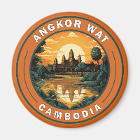 Angkor Vat Cambodge - Badge d'Art Voyage