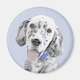 Aimant Anglais Setter Blue Belton Peinture Chien Art