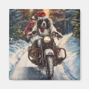 Aimant Anglais Setter Chien équitation Moto Noël