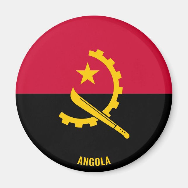 Aimant Angola Drapeau charmant magnétique patriotique (Devant)