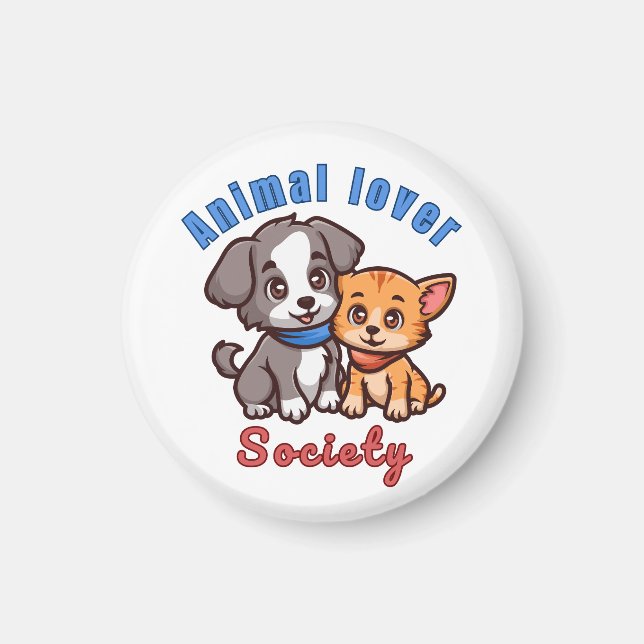 Aimant Animal lover society for animal lover (Devant)