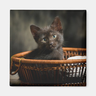 Aimant Animaux de bébés cutest Kitten dans le panier