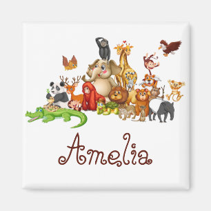 Aimant Animaux pour enfants personnalisés 