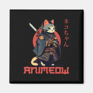 Aimant ANIMEOW Fun Cute Samurai Kawaii Chat Ninja Costume