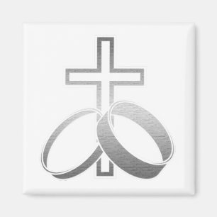 Aimant Anneaux de mariage et art croisé