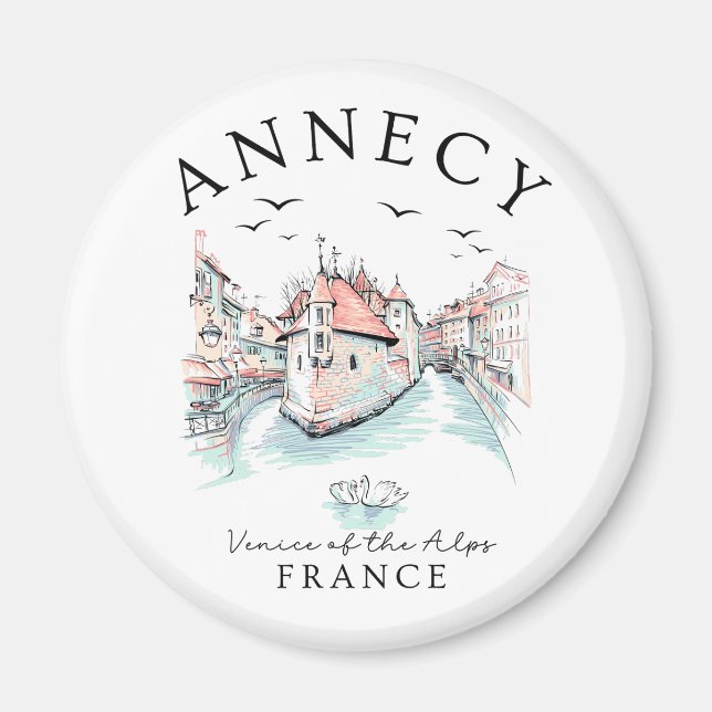 Aimant Annecy France – Venice of the Alps (Devant)