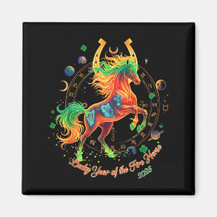 Aimant Année chanceuse du cheval de feu 2026 St Patricks