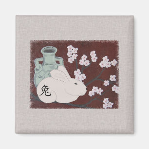 Aimant Année chinoise de l'aimant de lapin