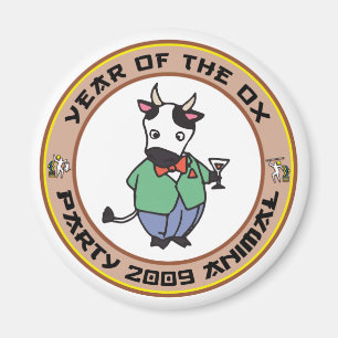 Aimant Année du cadeau de boeuf