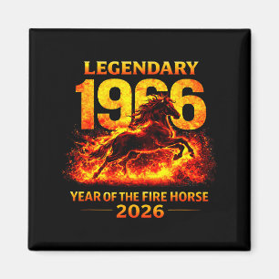 Aimant Année du Cheval de Feu 1966 60e Anniversaire