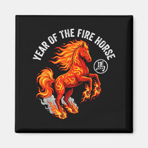 Aimant Année du cheval de feu 2026 Nouvel An lunaire chin