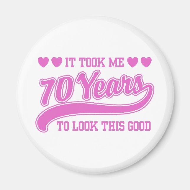 Aimant Anniversaire 70 ans (Devant)