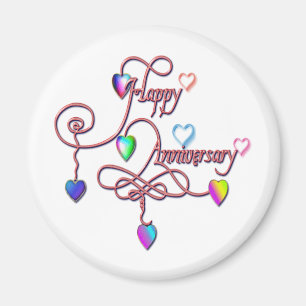 Aimant anniversaire de coeur
