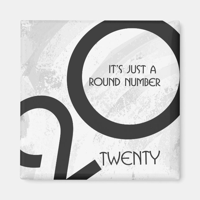 Aimant Anniversaire de la décennie blanche (Devant)