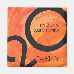 Aimant Anniversaire de la décennie orange