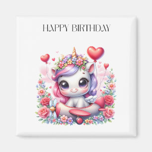 Aimant Anniversaire de Licorne Pilote
