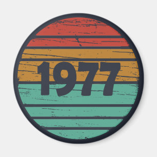 Aimant Anniversaire de naissance dans le style vintage de