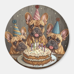 Aimant Anniversaire Français Bulldogs Casquettes
