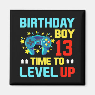 Aimant Anniversaire Garçon 13 13 Ans Jeux Vidéos Cadeaux 
