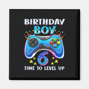 Aimant Anniversaire Garçon Temps De Niveau Up Gamer Jeu V