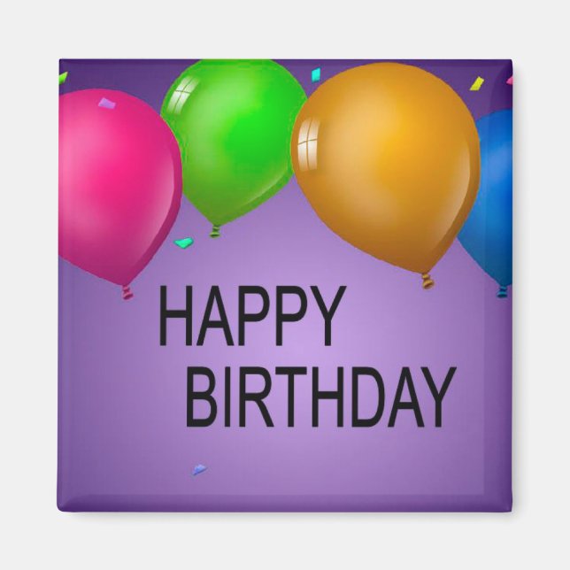 Aimant anniversaire heureux (Devant)