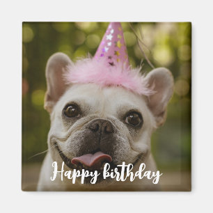 Aimant Anniversaire personnalisé de chien de compagnie