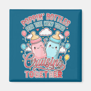 Aimant Annonce de bébé drôle tenue de famille mignonne pa