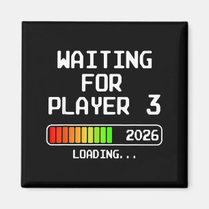 Aimant Annonce de grossesse 2026 En attente du joueur 3 D