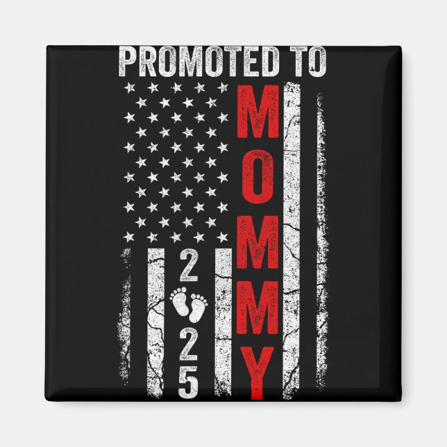 Aimant Annonce de grossesse Maman Est 2025 Patri Correspo (Devant)