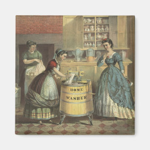 Aimant Annonce Vintage Pour Lave-Linge Maison Et Wringer.