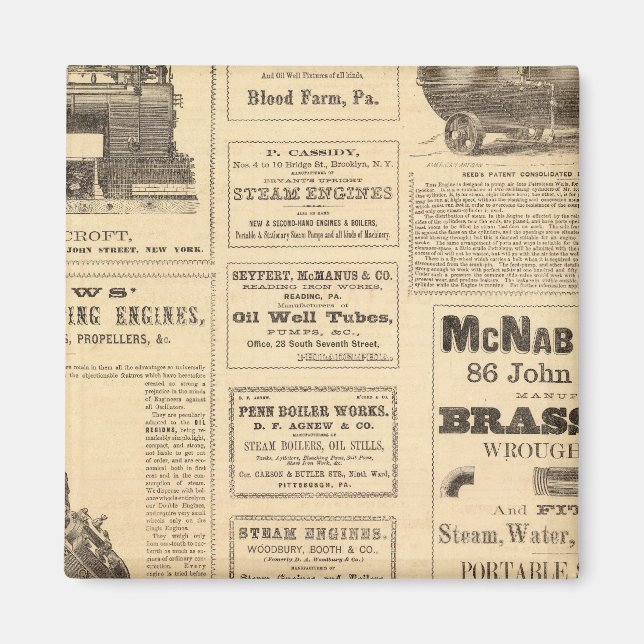 Aimant Annonces pétrolières à New York (Devant)