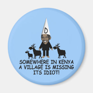 Aimant Anti Obama, idiot du village