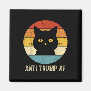 Aimant Anti Trump Af Tee Retro Funny Anti Trump Cat