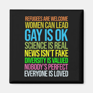 Aimant Anti Trump Science Refugees Love Women Rights