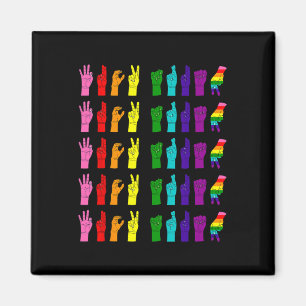 Aimant Anti Trump Subtle Sign Language Asl Lgbtq Pride 20