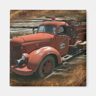 Aimant Antique Fire Truck Vintage Fire