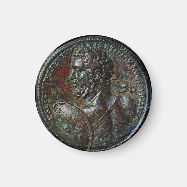 AIMANT ANTIQUE ROMAIN BRONZE MEDALLION SEPTIMUS SÉVERS (Devant)
